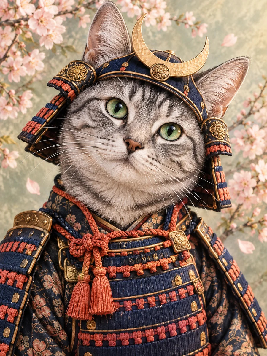 Maître Moustache, exemple de portrait samouraï